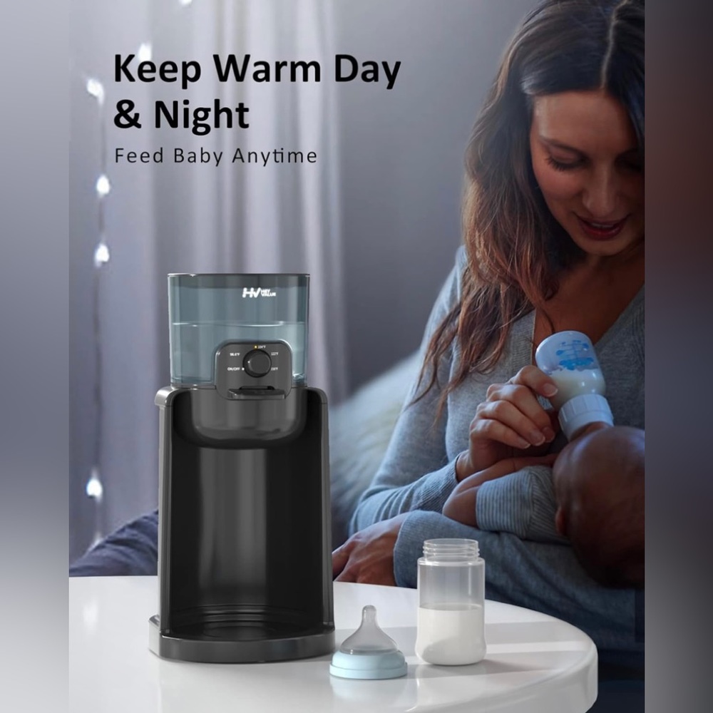 Water Warmer, HEYVALUE Baby Bottle Warmer, Formula Maker with Night Light